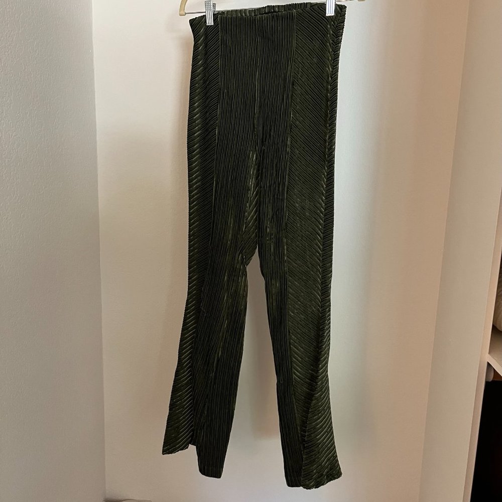 Free People Green Flare Pants